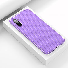 Silicone Candy Rubber TPU Line Soft Case Cover C01 for Samsung Galaxy Note 10 5G Purple