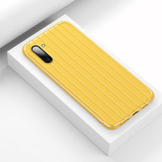 Silicone Candy Rubber TPU Line Soft Case Cover C01 for Samsung Galaxy Note 10 5G Yellow
