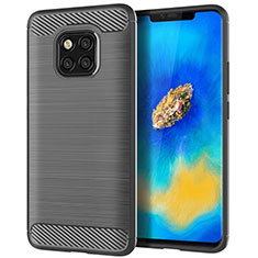 Silicone Candy Rubber TPU Line Soft Case Cover C02 for Huawei Mate 20 Pro Gray