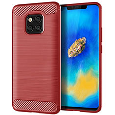 Silicone Candy Rubber TPU Line Soft Case Cover C02 for Huawei Mate 20 Pro Red