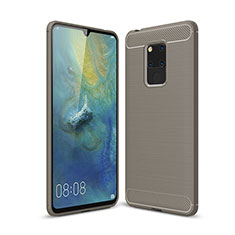 Silicone Candy Rubber TPU Line Soft Case Cover C02 for Huawei Mate 20 X 5G Gray