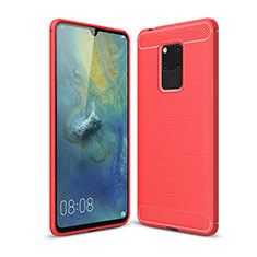 Silicone Candy Rubber TPU Line Soft Case Cover C02 for Huawei Mate 20 X 5G Red
