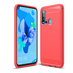 Silicone Candy Rubber TPU Line Soft Case Cover C02 for Huawei Nova 5i Red