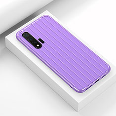 Silicone Candy Rubber TPU Line Soft Case Cover C02 for Huawei Nova 6 5G Purple
