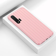 Silicone Candy Rubber TPU Line Soft Case Cover C02 for Huawei Nova 6 Pink