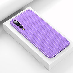 Silicone Candy Rubber TPU Line Soft Case Cover C02 for Huawei P20 Pro Purple