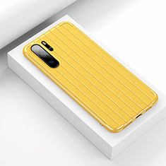 Silicone Candy Rubber TPU Line Soft Case Cover C02 for Huawei P30 Pro New Edition Yellow