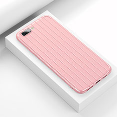 Silicone Candy Rubber TPU Line Soft Case Cover C02 for Oppo R17 Neo Pink