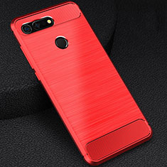 Silicone Candy Rubber TPU Line Soft Case Cover C03 for Huawei Honor V20 Red