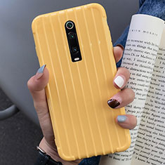 Silicone Candy Rubber TPU Line Soft Case Cover C03 for Xiaomi Redmi K20 Yellow