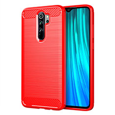 Silicone Candy Rubber TPU Line Soft Case Cover C03 for Xiaomi Redmi Note 8 Pro Red
