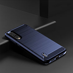 Silicone Candy Rubber TPU Line Soft Case Cover C08 for Xiaomi Mi A3 Blue
