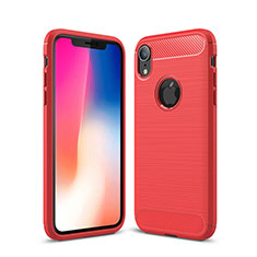 Silicone Candy Rubber TPU Line Soft Case Cover for Apple iPhone XR Red
