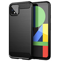 Silicone Candy Rubber TPU Line Soft Case Cover for Google Pixel 4 Black