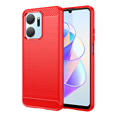 Silicone Candy Rubber TPU Line Soft Case Cover for Huawei Honor X7a Red
