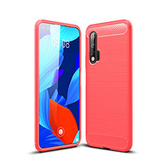 Silicone Candy Rubber TPU Line Soft Case Cover for Huawei Nova 6 5G Red