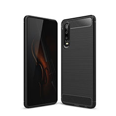 Silicone Candy Rubber TPU Line Soft Case Cover for Huawei P30 Black