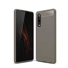 Silicone Candy Rubber TPU Line Soft Case Cover for Huawei P30 Gray