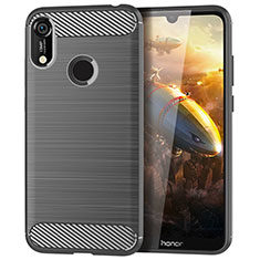 Silicone Candy Rubber TPU Line Soft Case Cover for Huawei Y6 (2019) Gray