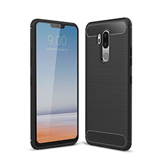 Silicone Candy Rubber TPU Line Soft Case Cover for LG G7 Black