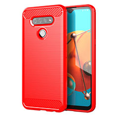 Silicone Candy Rubber TPU Line Soft Case Cover for LG K51 Red