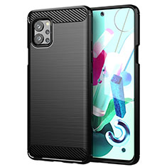 Silicone Candy Rubber TPU Line Soft Case Cover for LG Q92 5G Black