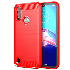 Silicone Candy Rubber TPU Line Soft Case Cover for Motorola Moto E6s (2020) Red