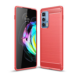 Silicone Candy Rubber TPU Line Soft Case Cover for Motorola Moto Edge S Pro 5G Red