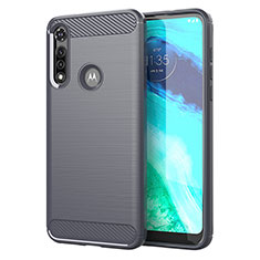 Silicone Candy Rubber TPU Line Soft Case Cover for Motorola Moto G Fast Gray