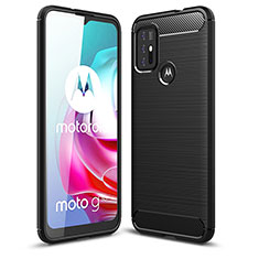 Silicone Candy Rubber TPU Line Soft Case Cover for Motorola Moto G10 Black