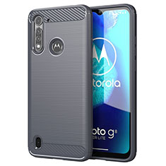 Silicone Candy Rubber TPU Line Soft Case Cover for Motorola Moto G8 Power Lite Gray