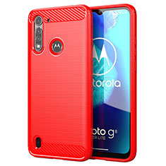 Silicone Candy Rubber TPU Line Soft Case Cover for Motorola Moto G8 Power Lite Red