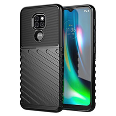 Silicone Candy Rubber TPU Line Soft Case Cover for Motorola Moto G9 Black