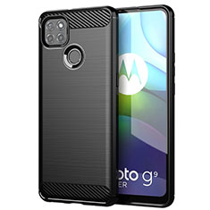 Silicone Candy Rubber TPU Line Soft Case Cover for Motorola Moto G9 Power Black