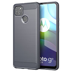 Silicone Candy Rubber TPU Line Soft Case Cover for Motorola Moto G9 Power Gray