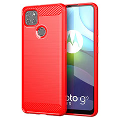 Silicone Candy Rubber TPU Line Soft Case Cover for Motorola Moto G9 Power Red