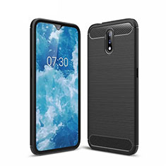 Silicone Candy Rubber TPU Line Soft Case Cover for Nokia 2.3 Black