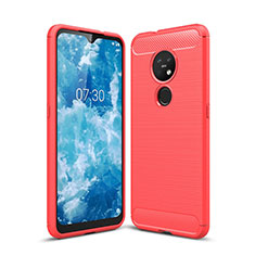 Silicone Candy Rubber TPU Line Soft Case Cover for Nokia 6.2 Red