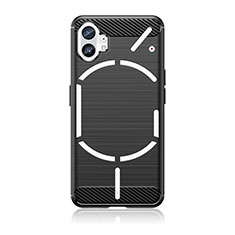 Silicone Candy Rubber TPU Line Soft Case Cover for Nothing Phone 1 Black