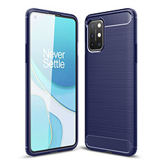 Silicone Candy Rubber TPU Line Soft Case Cover for OnePlus 8T 5G Blue