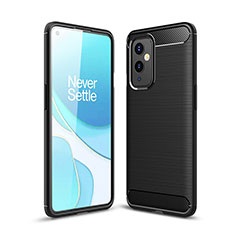 Silicone Candy Rubber TPU Line Soft Case Cover for OnePlus 9 5G Black