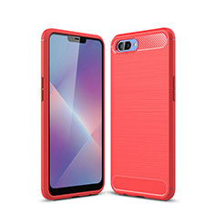 Silicone Candy Rubber TPU Line Soft Case Cover for Oppo A12e Red