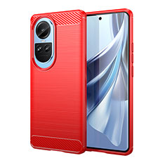 Silicone Candy Rubber TPU Line Soft Case Cover for Oppo Reno10 Pro 5G Red