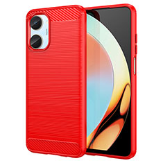 Silicone Candy Rubber TPU Line Soft Case Cover for Realme 10 4G Red