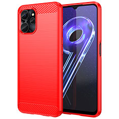 Silicone Candy Rubber TPU Line Soft Case Cover for Realme 10 5G Red
