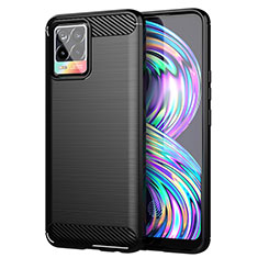 Silicone Candy Rubber TPU Line Soft Case Cover for Realme 8 4G Black