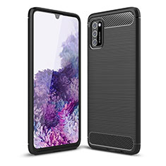 Silicone Candy Rubber TPU Line Soft Case Cover for Samsung Galaxy A03s Black