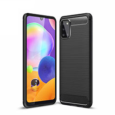 Silicone Candy Rubber TPU Line Soft Case Cover for Samsung Galaxy A31 Black