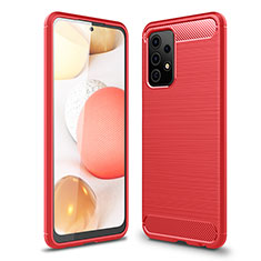 Silicone Candy Rubber TPU Line Soft Case Cover for Samsung Galaxy A52 4G Red