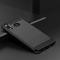 Silicone Candy Rubber TPU Line Soft Case Cover for Samsung Galaxy A6s Black